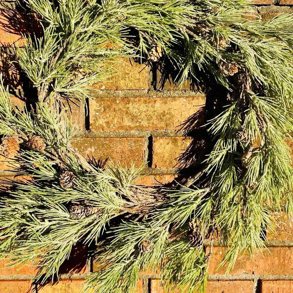 *Glittered Woodland Pine Wreath, 21”